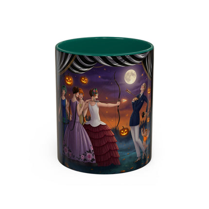 🏹🎃 Cupid's Arrow At Pumpkin Moon Manor Colorful Mug – Romantic Halloween Charm