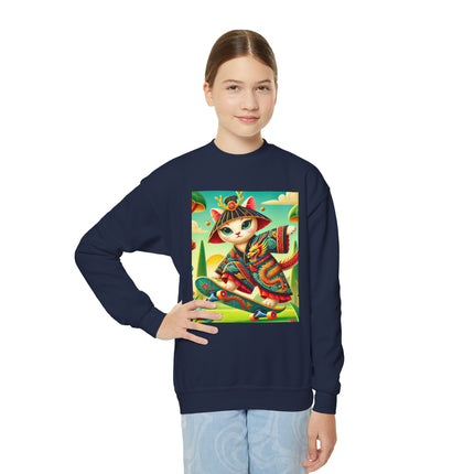 Dragon Dance on Wheels Youth Crewneck Sweatshirt – Energy, Style & Fearless Creativity