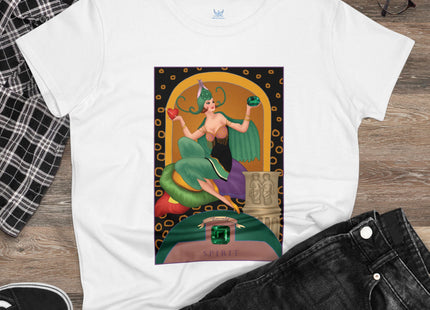 May & Emerald (from the Gem Series) by Sofia Chiostri Women's Midweight Cotton Tee