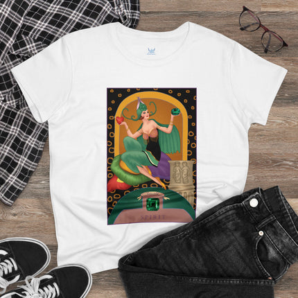 May & Emerald (from the Gem Series) by Sofia Chiostri Women's Midweight Cotton Tee