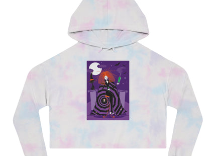 Mystic Elegance Women’s Cropped Hooded Sweatshirt