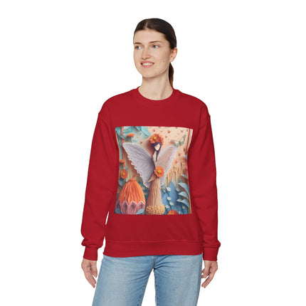 Zinnia Fairy Unisex Heavy Blend™ Crewneck Sweatshirt