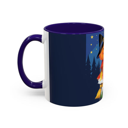 🎃🐈‍⬛ The Little Pumpkin Witch And Her Black Cat Colorful Mug – Whimsical Halloween Charm