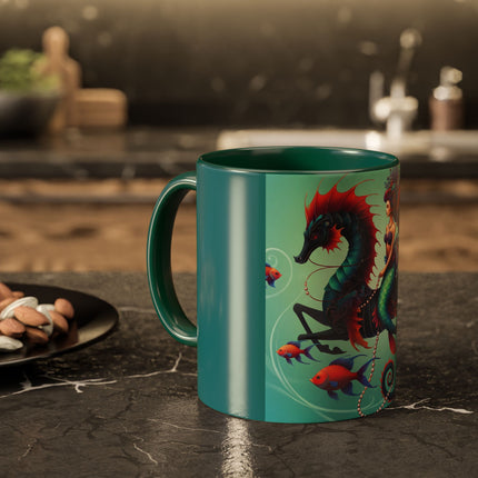 Mermaid & Sea Dragon Mug – Ocean Guardian & Mythic Beauty