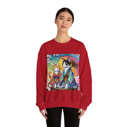Kimono Kitties Unisex Heavy Blend™ Crewneck Sweatshirt