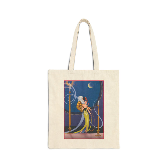 Smoke and Secrets: A Glamorous Encounter in Prohibition Cotton Canvas Tote Bag