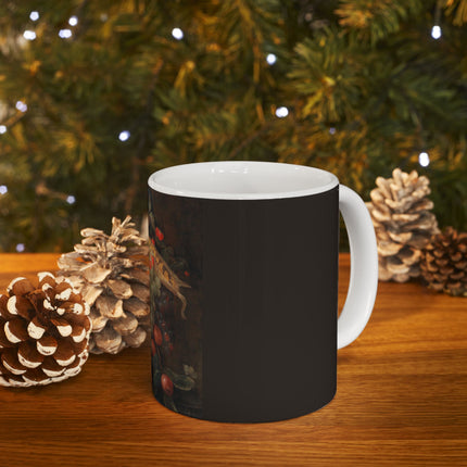 A Hanging Basket of Fruit by Joris van Son Ceramic Mug 11oz