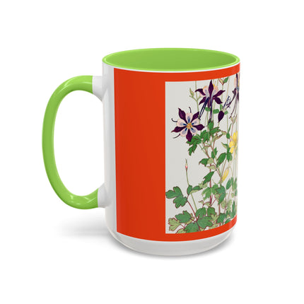Aquilegia Flowers by Tanigami Kônan Colorful Mugs (11oz, 15oz)