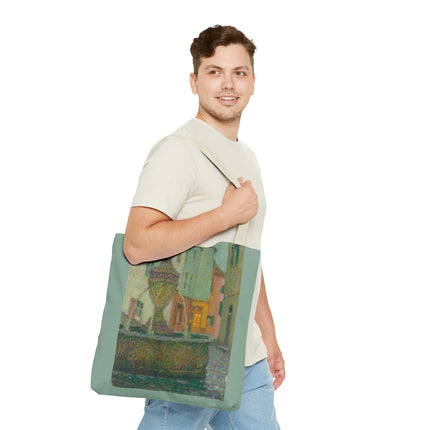 La Fontaine, Saint-Paul De Vence by Henri Le Sidaner Tote Bag (AOP)