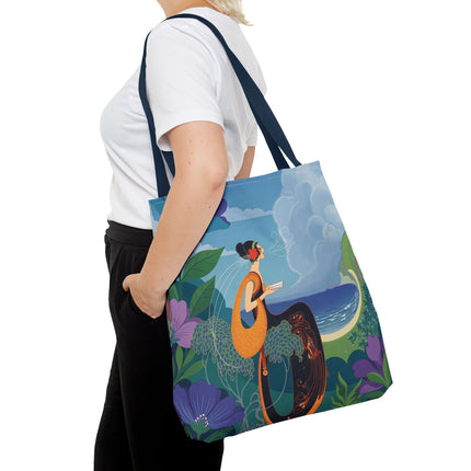 🌊🌺 The Lady Of The Seaside Garden Tote Bag – Art Deco Coastal Fantasy