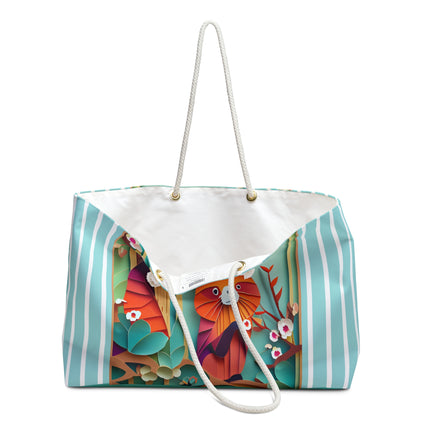 A Playful Red Panda Weekender Bag