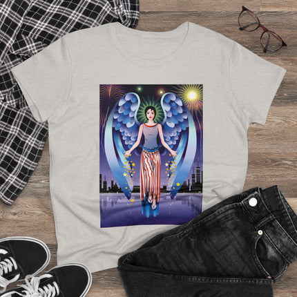 Celestial Symphony Women's Midweight Cotton Tee