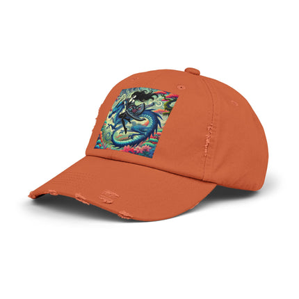 Mystic Guardian of the Sky Unisex Distressed Cap