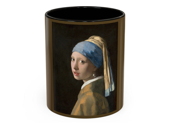 Girl with a Pearl Earring by Johannes Vermeer Colorful Mugs (11oz, 15oz)