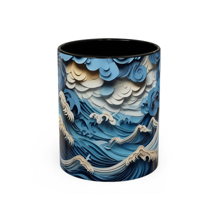 Dramatic Ocean with Crashing Waves Colorful Mugs (11oz, 15oz)
