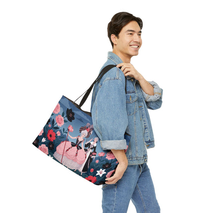 🌹🎭 The Rose Masquerade Promenade Weekender Tote Bag – Art Deco Floral Elegance