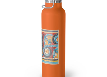 Reproduction of S-Spiral Frieze by Emile Gilliéron Copper Vacuum Insulated Bottle, 22oz