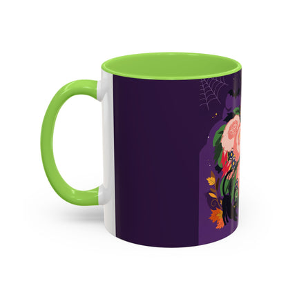 🌹🎃 The Lady Of The Haunted Rose Garden Colorful Mug – Romantic Halloween Charm