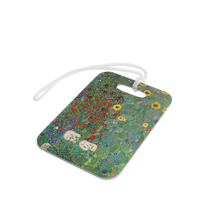 Farm Garden with Sunflowers by Gustav Klimt Luggage Tags