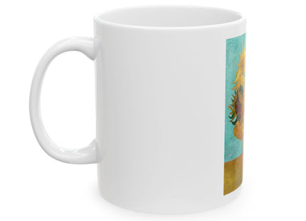 Vase with Twelve Sunflowers by Vincent van Gogh Ceramic Mug (11oz, 15oz)