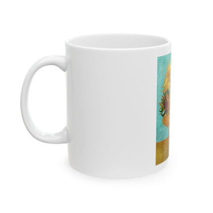 Vase with Twelve Sunflowers by Vincent van Gogh Ceramic Mug (11oz, 15oz)