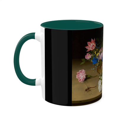 Flower Still Life by Ambrosius Bosschaert Colorful Mugs, 11oz
