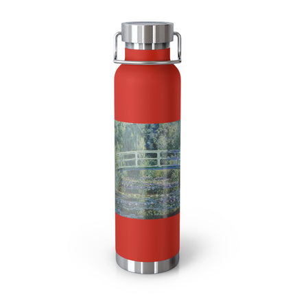Water Lilies and Japanese Bridge by Claude Monet Copper Vacuum Insulated Bottle, 22oz