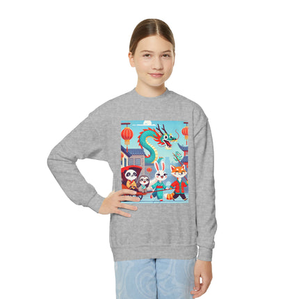 The Little Dragon and Friends Youth Crewneck Sweatshirt – Friendship, Adventure & Playful Charm