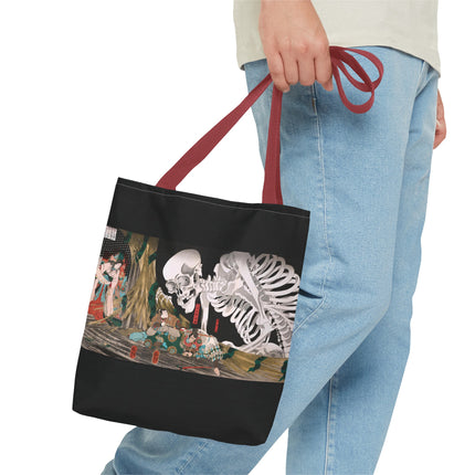 Mitsukuni Defying the Skeleton Spectre by Utagawa Kuniyoshi Tote Bag (AOP)