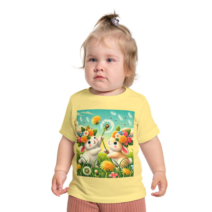 Springtime Bunny Friends Baby T-Shirt – Playful Moments in Bloom