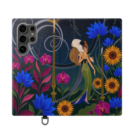🌙🕯️ The Lady Of The Midnight Garden Flip Case – Art Deco Nocturne