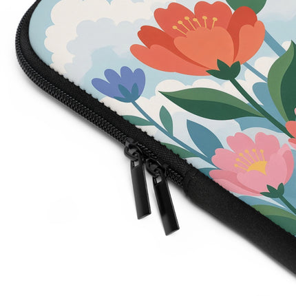 🌺🦜 The Lady Of The Garden Aviary Laptop Sleeve – Art Deco Floral Whimsy