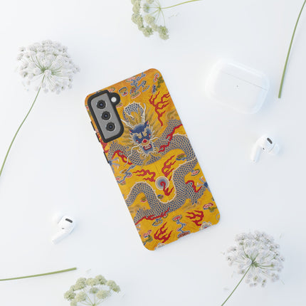 Majestic Dragon Regalia – Imperial 12-Symbol Robe Phone Cases