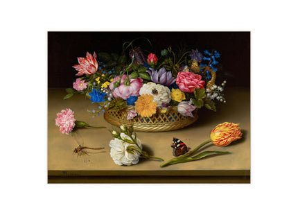 Flower Still Life by Ambrosius Bosschaert Ceramic Tile