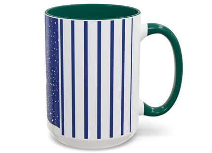 Snowman in Falling Snow Colorful Mugs (11oz, 15oz)