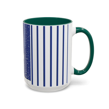 Snowman in Falling Snow Colorful Mugs (11oz, 15oz)