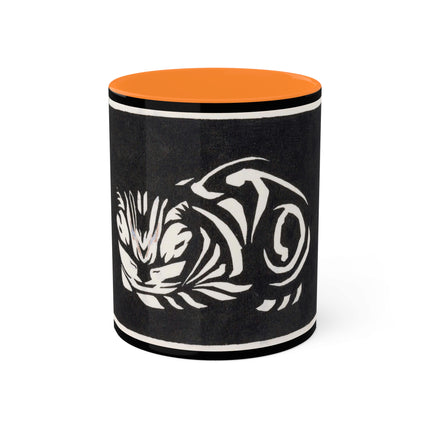 December (Cat Lying) by Anna Julia de Graag Colorful Mugs, 11oz