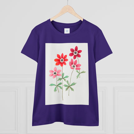 Women's Anemone Print Midweight Cotton Tee