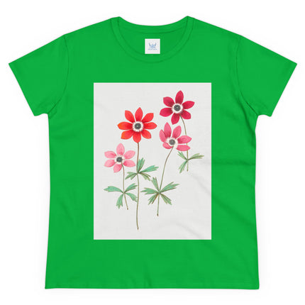 Women's Anemone Print Midweight Cotton Tee
