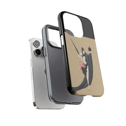Dancer with Ink & Blossoms Phone Case – Elegant Grace & Artistic Poise