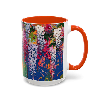 Golden Wisteria Elegance Colorful Mugs (11oz, 15oz)