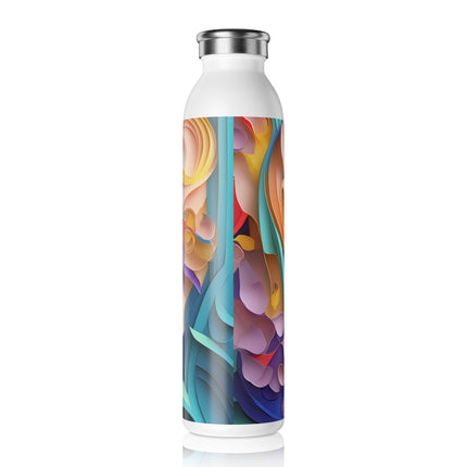 The Elegant Iris Flower Slim Water Bottle