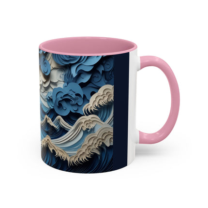 Dramatic Ocean with Crashing Waves Colorful Mugs (11oz, 15oz)