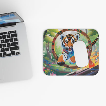 Majestic Tiger Cub Mouse Pad, Rectangle