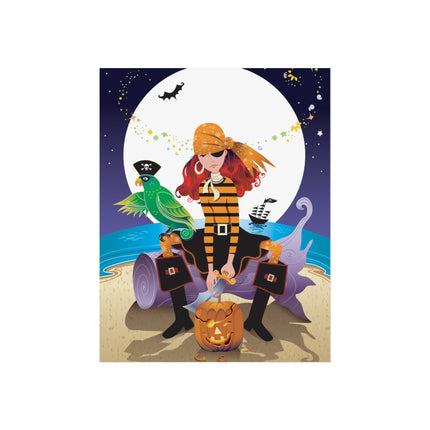 Moonlit Pirate Halloween Fine Art Posters