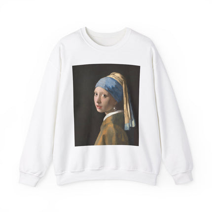 Girl with a Pearl Earring by Johannes Vermeer Heavy Blend™ Crewneck Sweatshirt