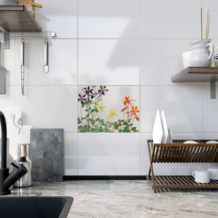 Aquilegia by Tanigami Kônan Ceramic Tile