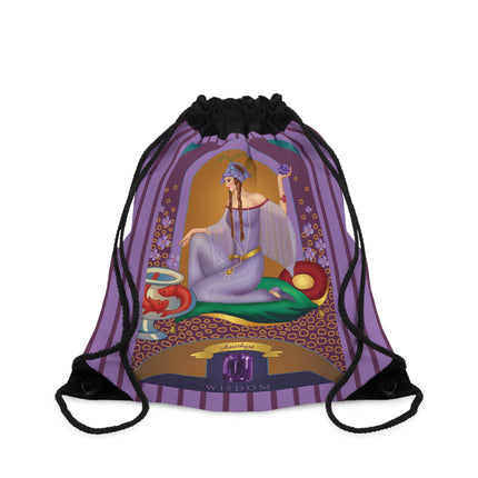 February & Amethyst Zodiac Drawstring Bag
