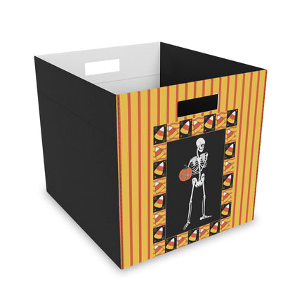 Candy Corn Skeleton Felt Storage Box
