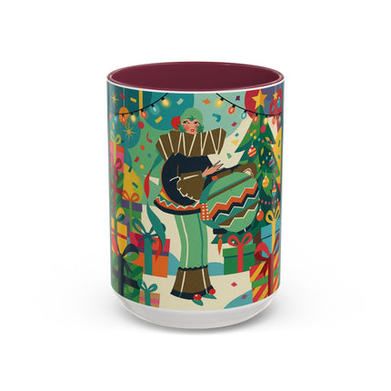 🎄✨ The Lady Of The Christmas Ornament Colorful Mug – Art Deco Holiday Fantasy